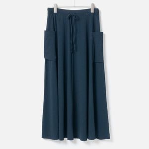 [RaPPELER] maxi length skirt_Navy blue(50)