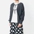 [Harriss] Cotton Cashmere 2WAY Ribbon Cardigan_Charcoal gray(81)