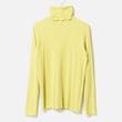 [Harriss  Keiko Okamoto] Cut-rib long turtleneck sweater_Lemon Yellow(12)