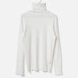 [Harriss  Keiko Okamoto] Cut-rib long turtleneck sweater_Off white(02)
