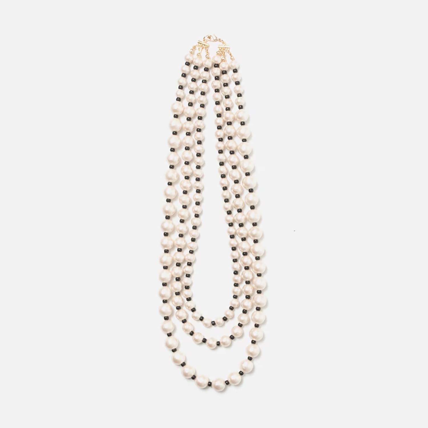 コットンパール Harriss × Keiko Okamoto] Cotton Pearl 3-strand Necklace | KANEMAN