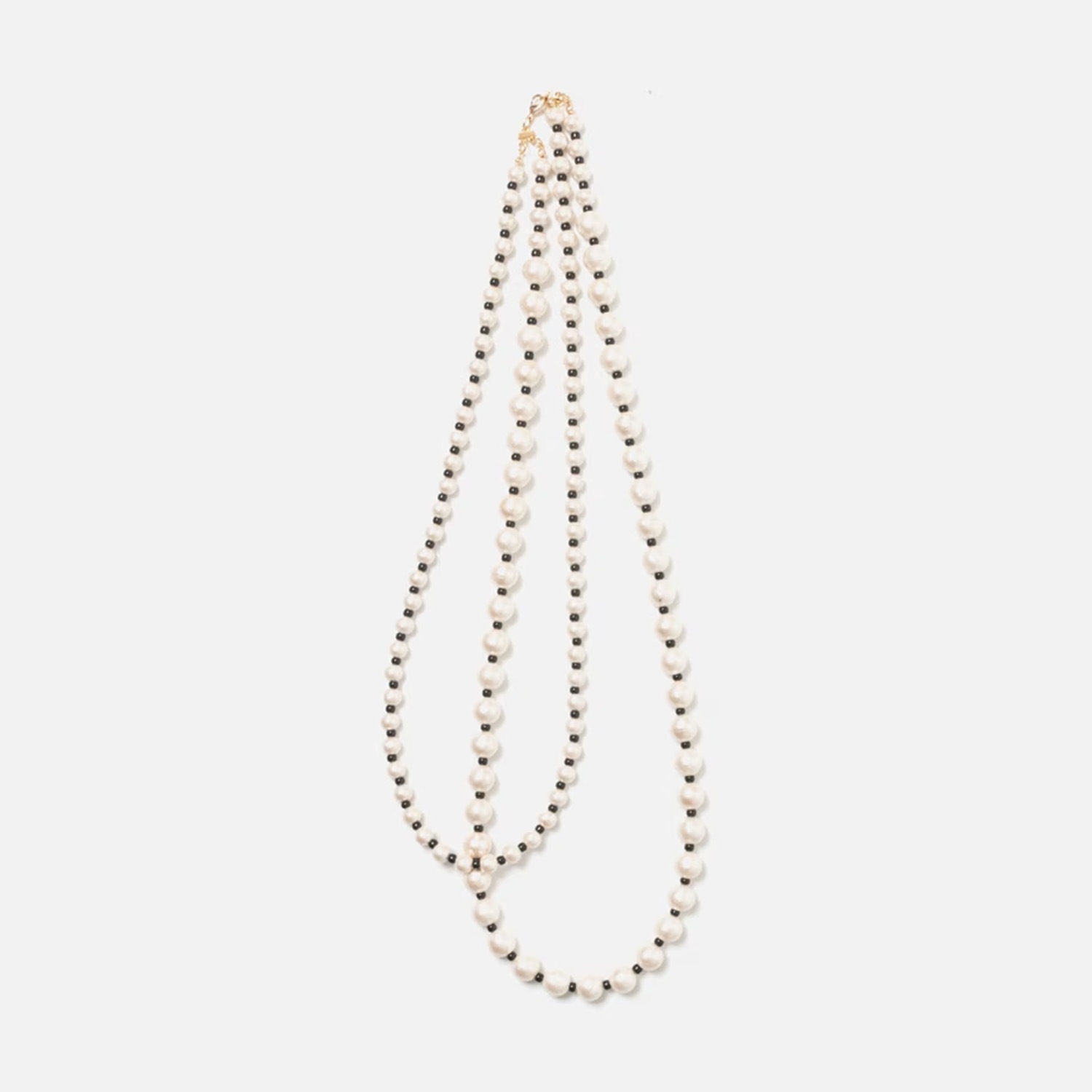 Harriss × Keiko Okamoto] Cotton Pearl 2-strand Necklace | KANEMAN