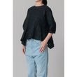 [RaPPELER] Ripple Cross Asymmetrical Blouse_Black(80)