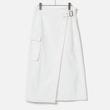 [RaPPELER] Sulfurized Damaged Washed Skirt_White(01)