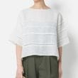 [Harriss] Linen cropped blouse