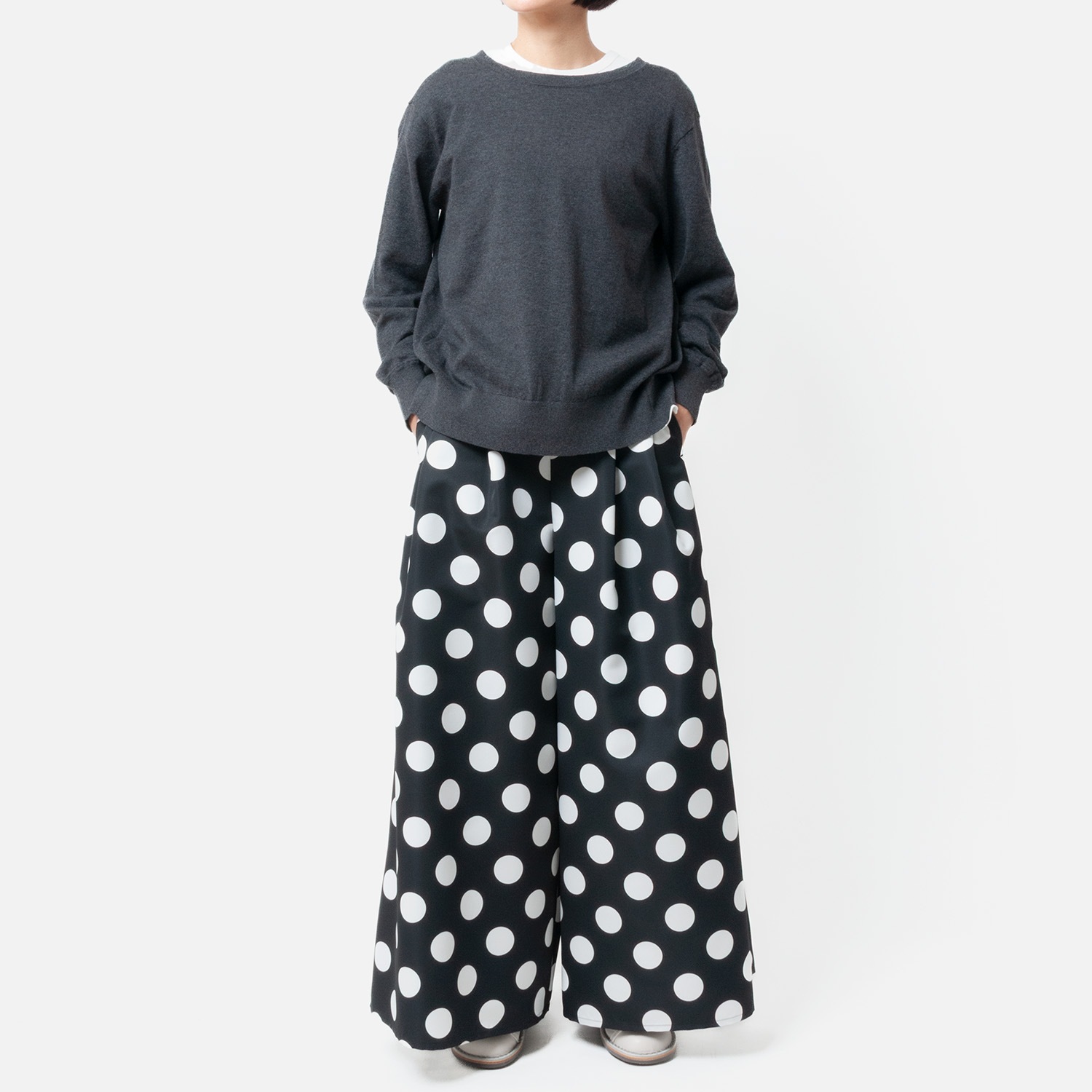 [Harriss] Cotton Cashmere 2WAY Ribbon Cardigan_Charcoal gray(81)