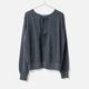 [Harriss] Cotton Cashmere 2WAY Ribbon Cardigan_Charcoal gray(81)