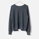 [Harriss] Cotton Cashmere 2WAY Ribbon Cardigan_Charcoal gray(81)