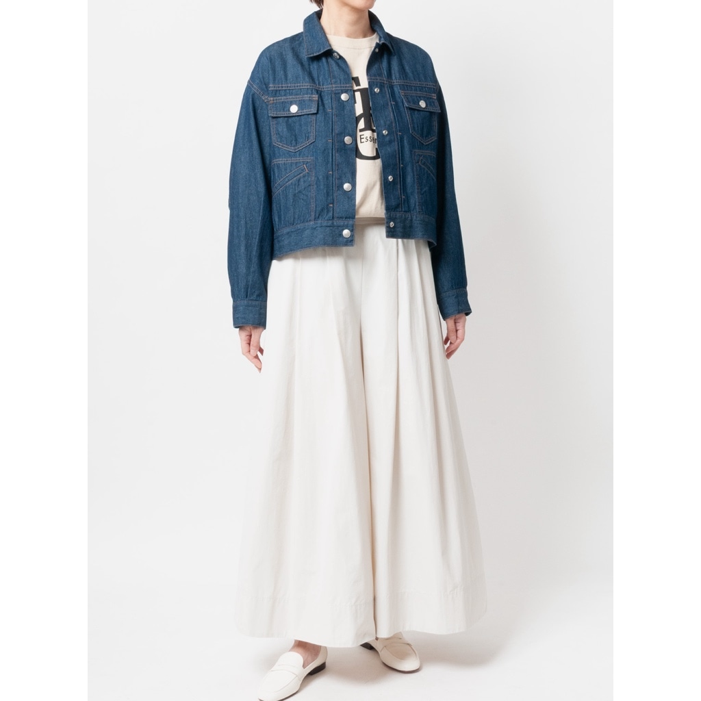 [Harriss] Tucked and Gathered Culotte Pants