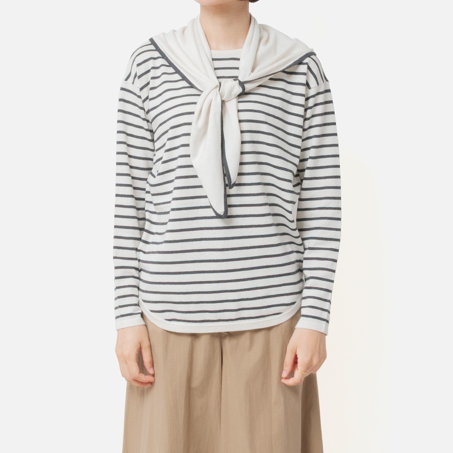 [Harriss] Cotton Cashmere Scarf and Pullover