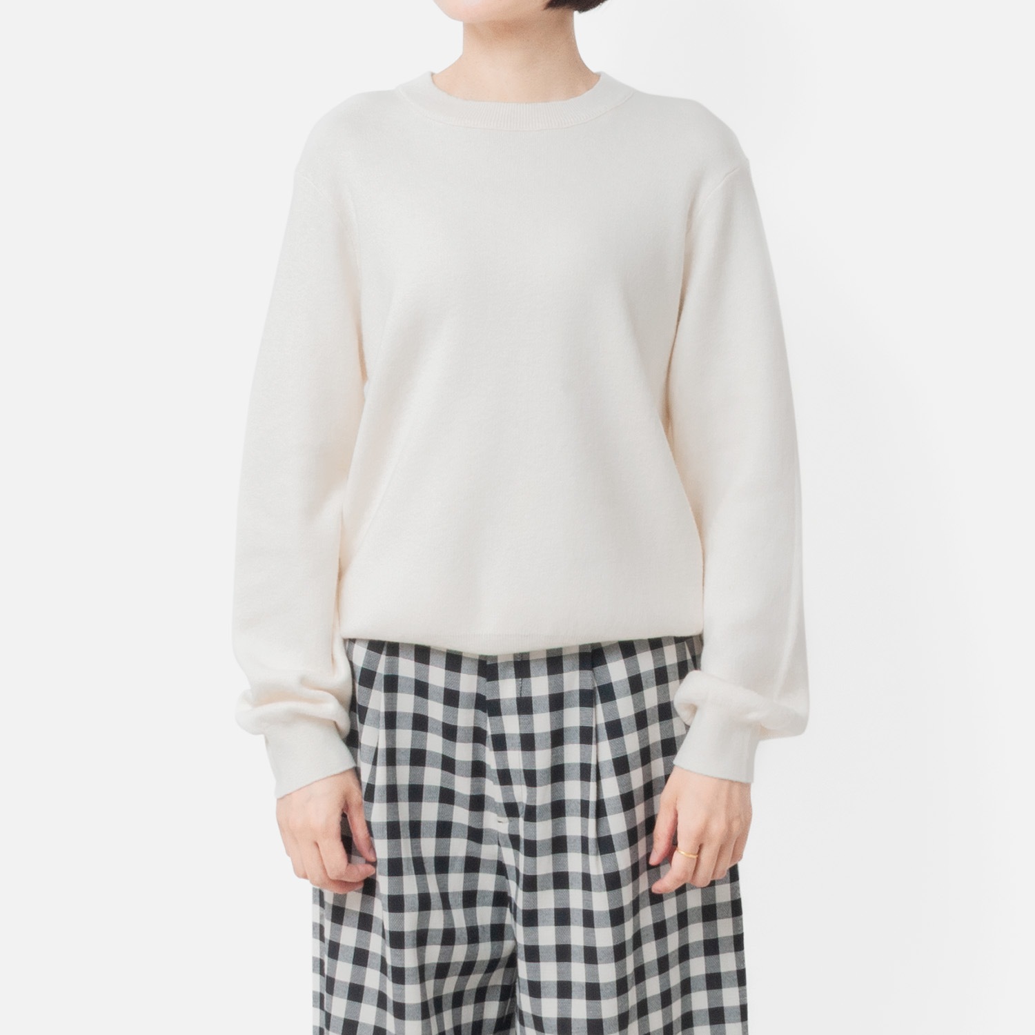[Harriss] Cotton Cashmere Knit Sweatshirt