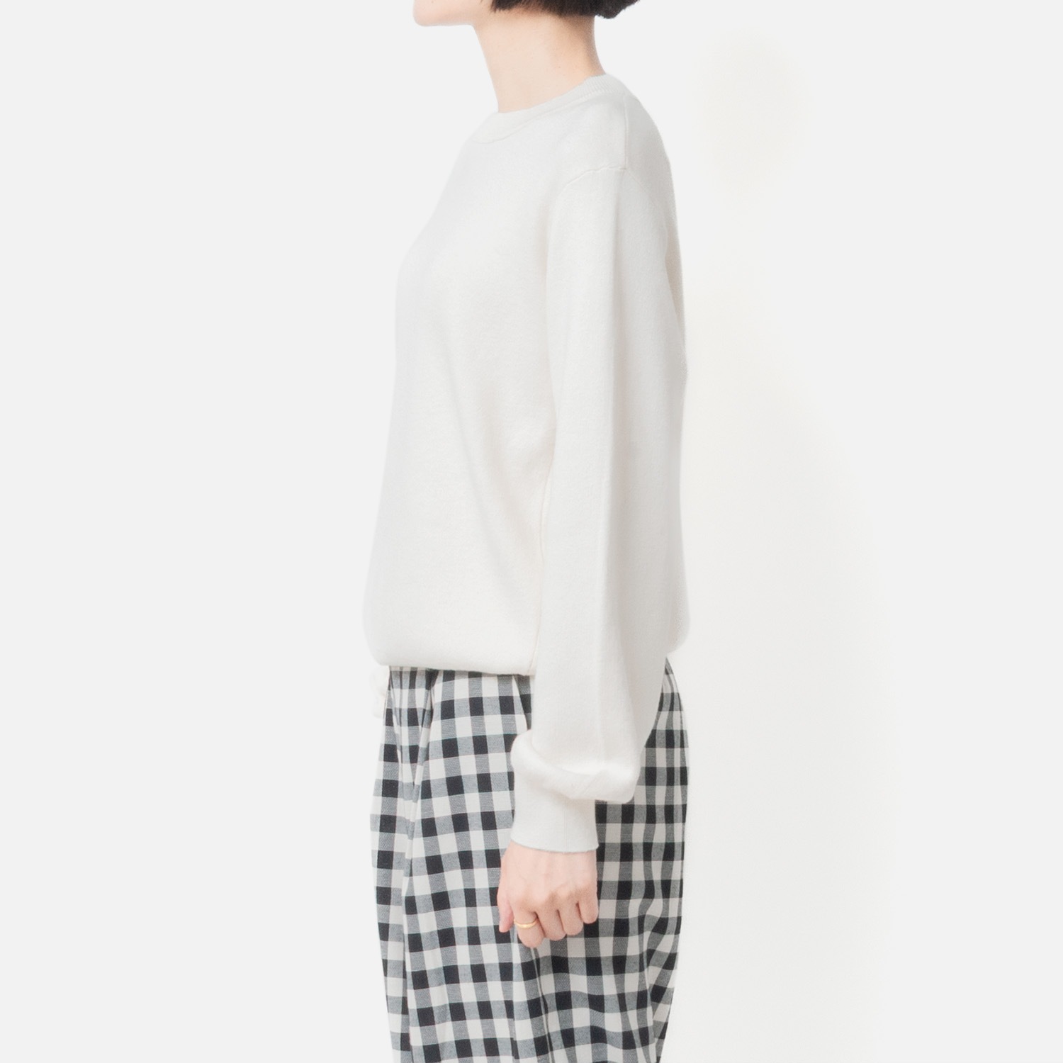 [Harriss] Cotton Cashmere Knit Sweatshirt