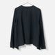 [Harriss] Irregular Hem Band Collar Blouse_Black(80)