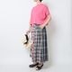 [le ciel de HARRISS] Crazy Check Flared Skirt_Madras Check(00)