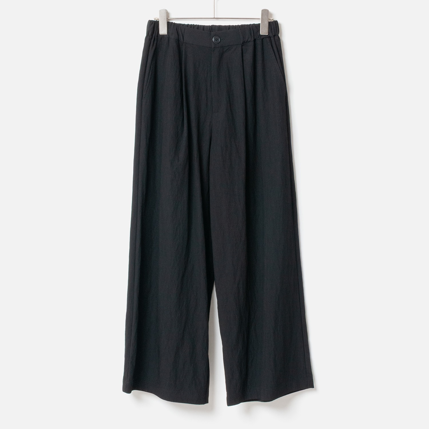 [Harriss] Front Tuck Semi-Wide Pants_Black(80)