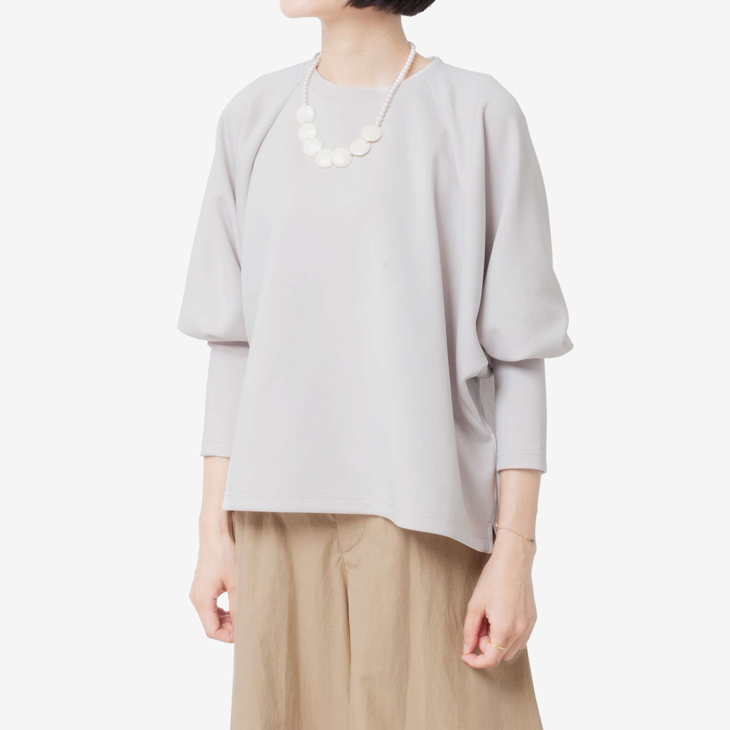 [Harriss] Dolman Tuck Sleeve Pullover