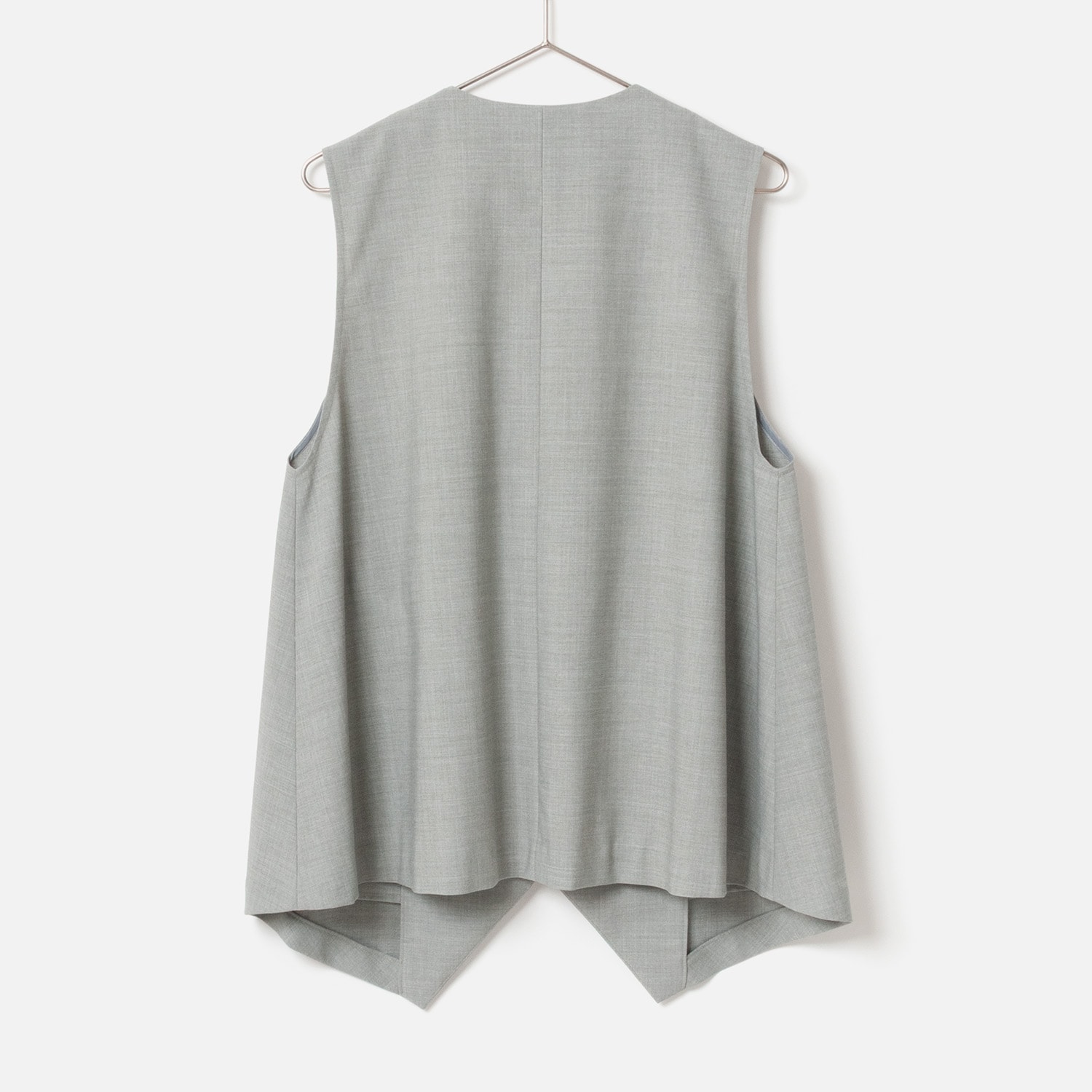 [Harriss] Collarless Gilet_Light gray(83)