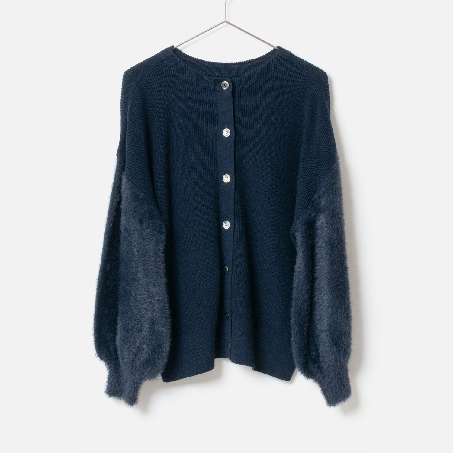 [Harriss] Feather Sleeve Knit Pullover