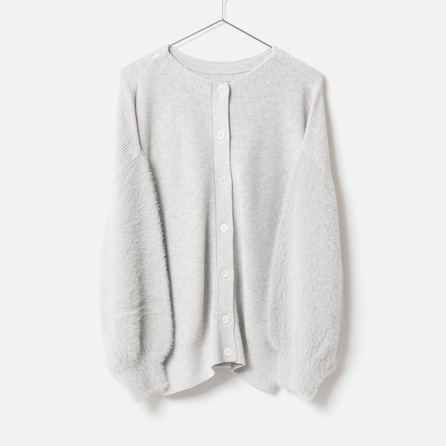 [Harriss] Feather Sleeve Knit Pullover