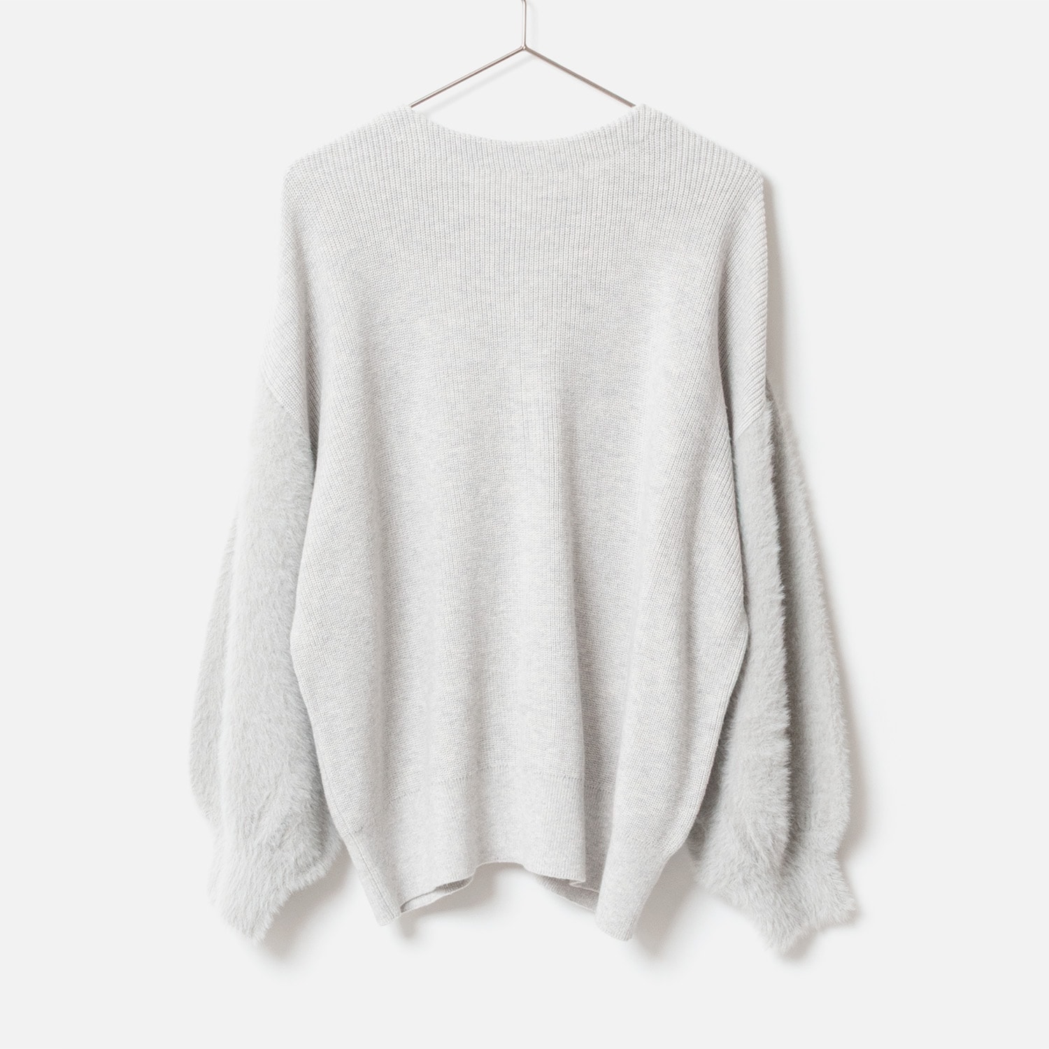 [Harriss] Feather Sleeve Knit Pullover