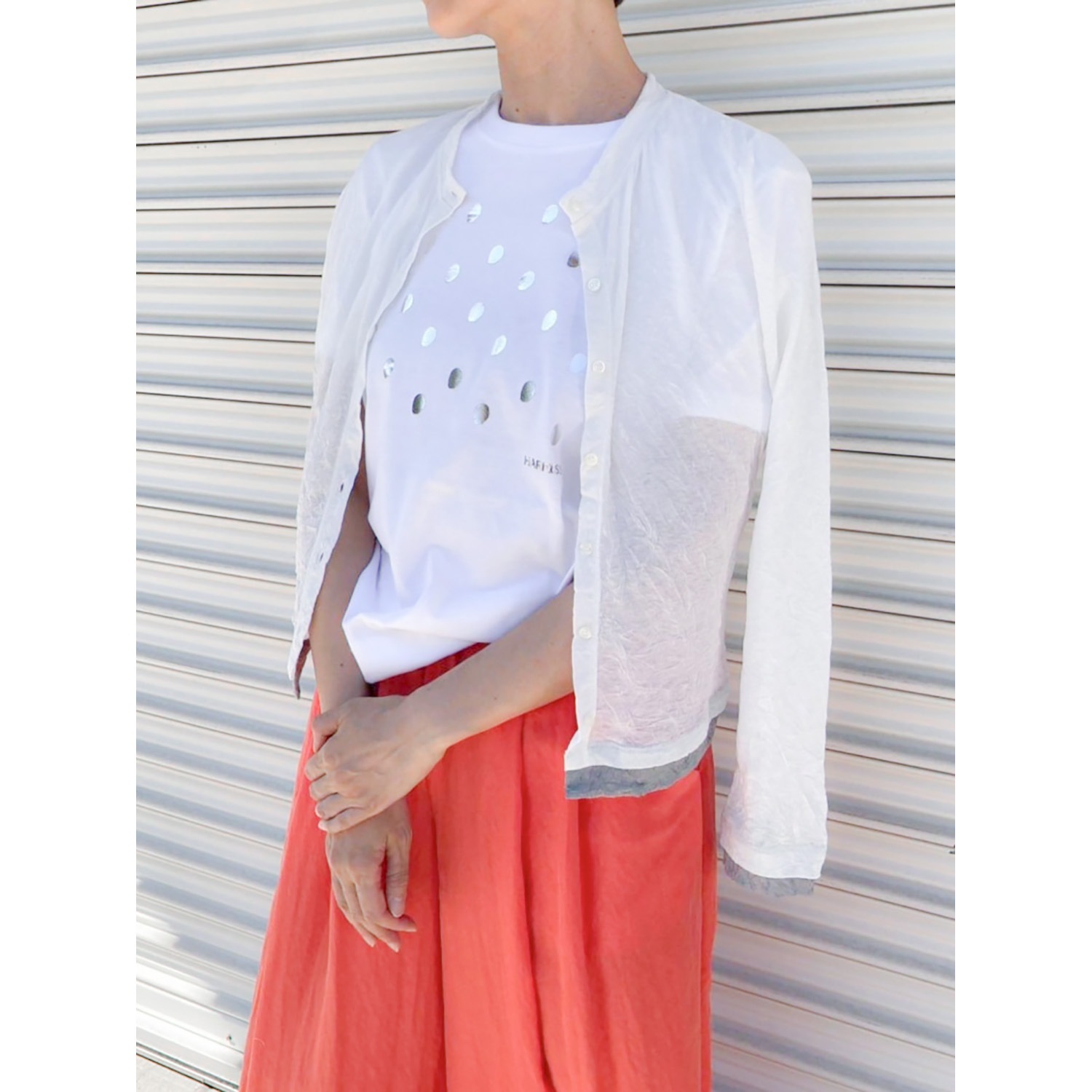 [Harriss] Washer pleated cardigan