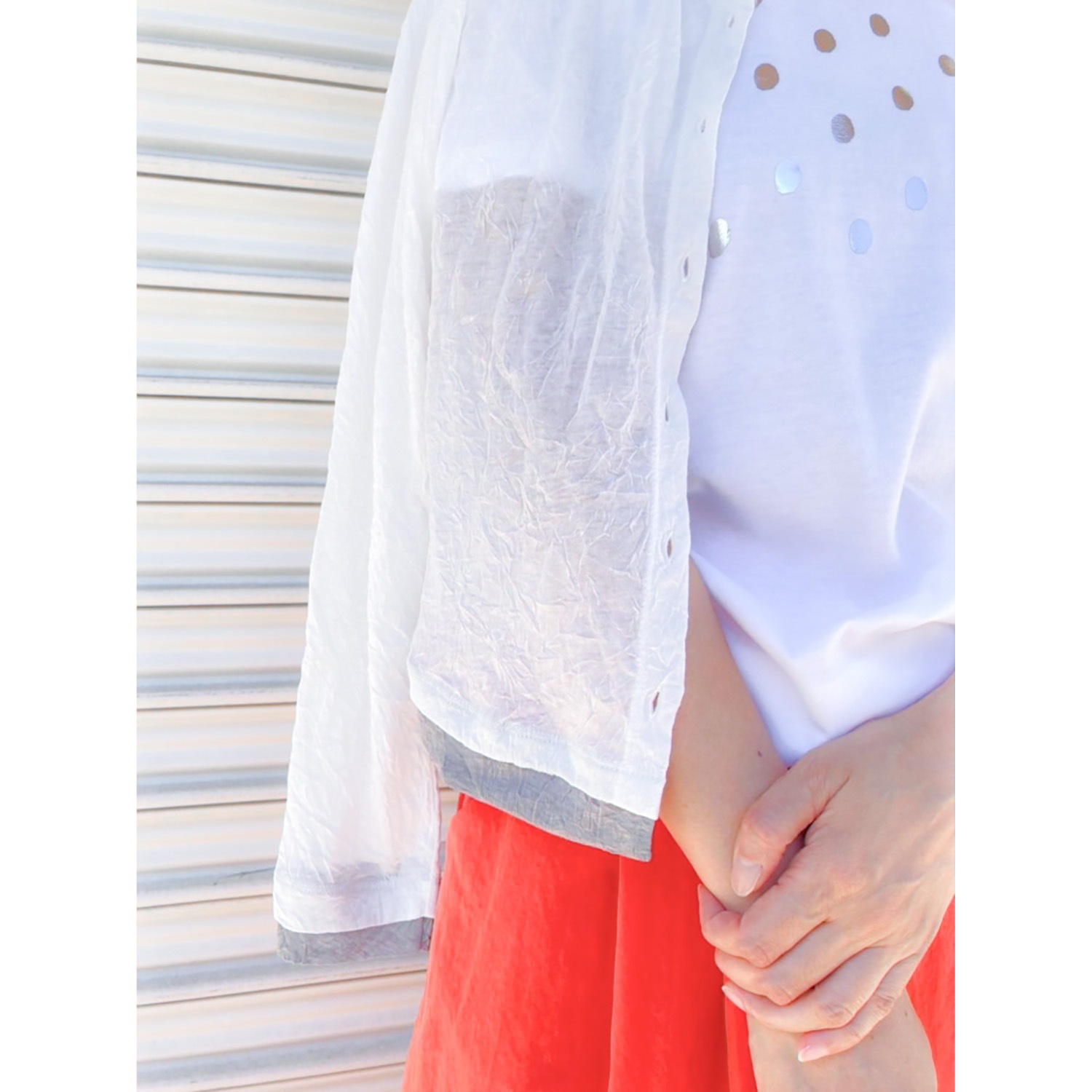 [Harriss] Washer pleated cardigan