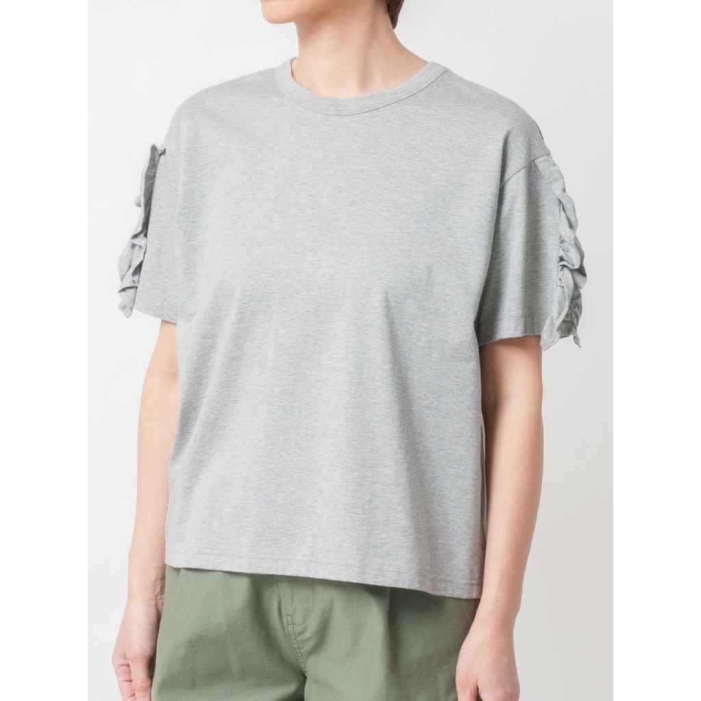 [Harriss] Ruffle Sleeve T-Shirt