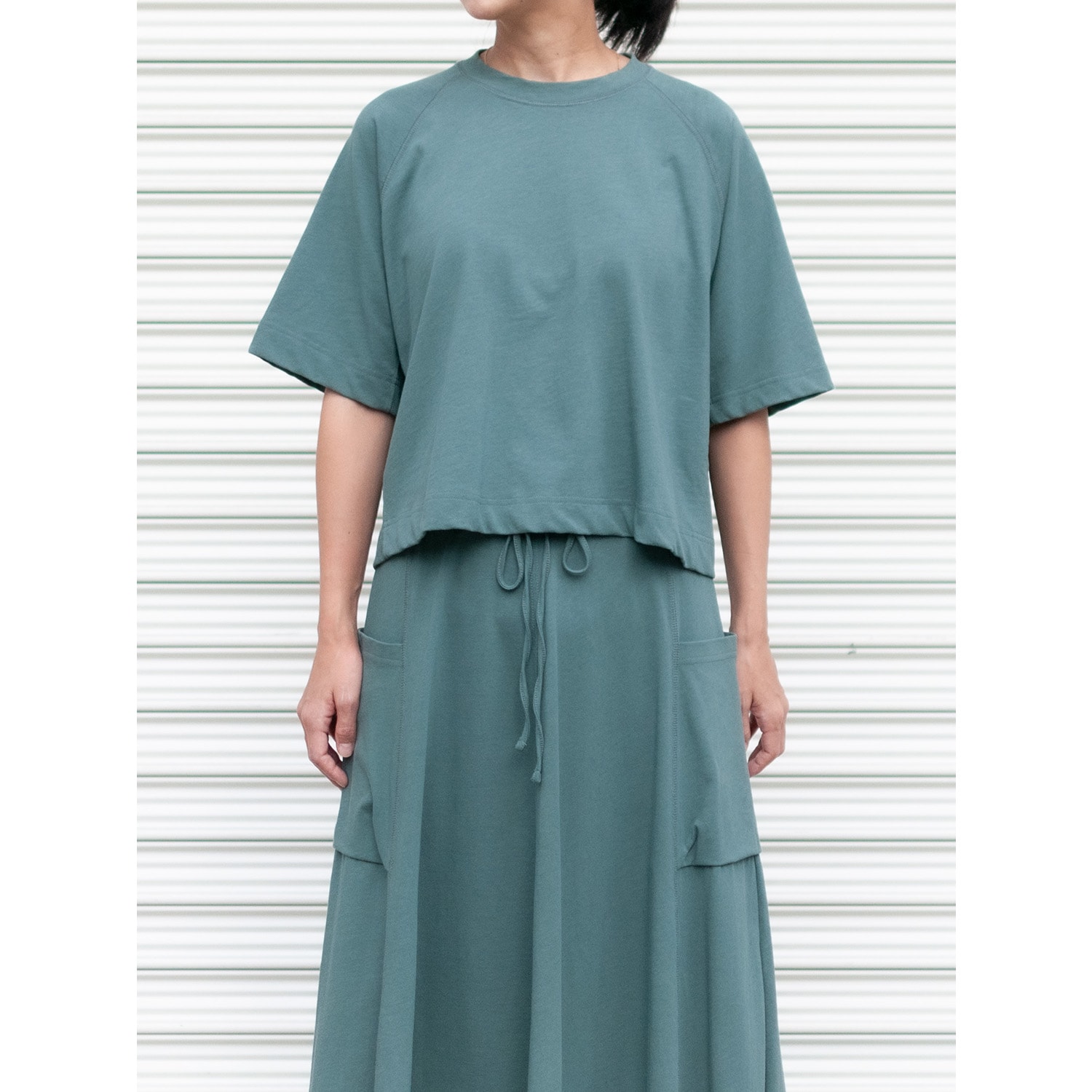 [RaPPELER] maxi length skirt_Light green(33)