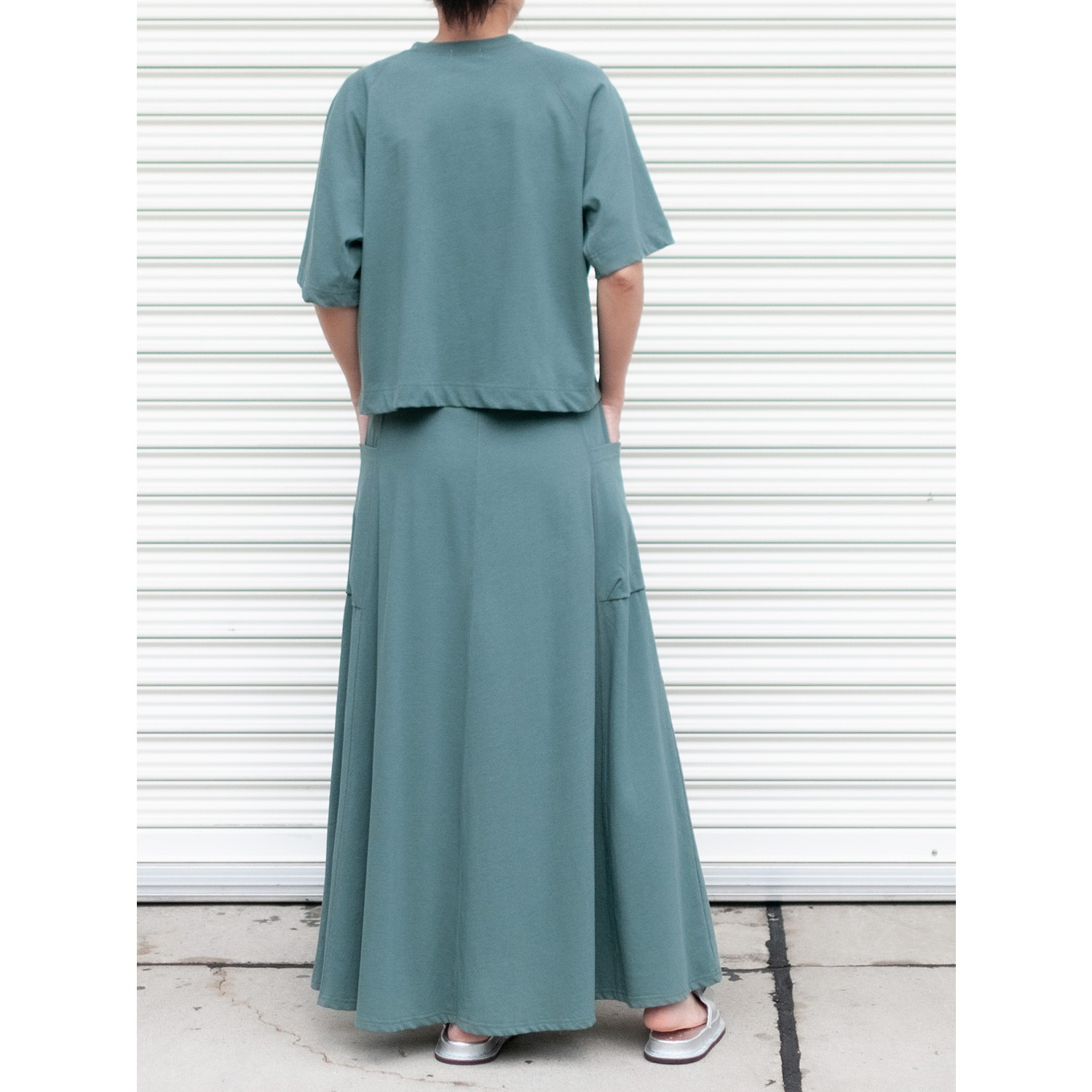 [RaPPELER] maxi length skirt_Light green(33)