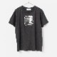 [Harriss] Original Print T-shirt :Foil line logo_Charcoal gray(81)