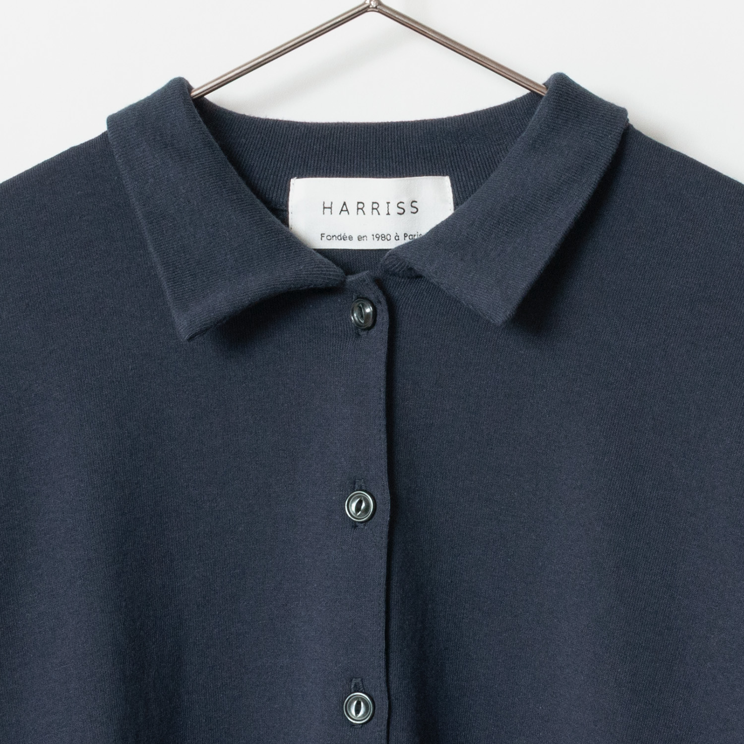 [Harriss] Half sleeve collared cardigan
