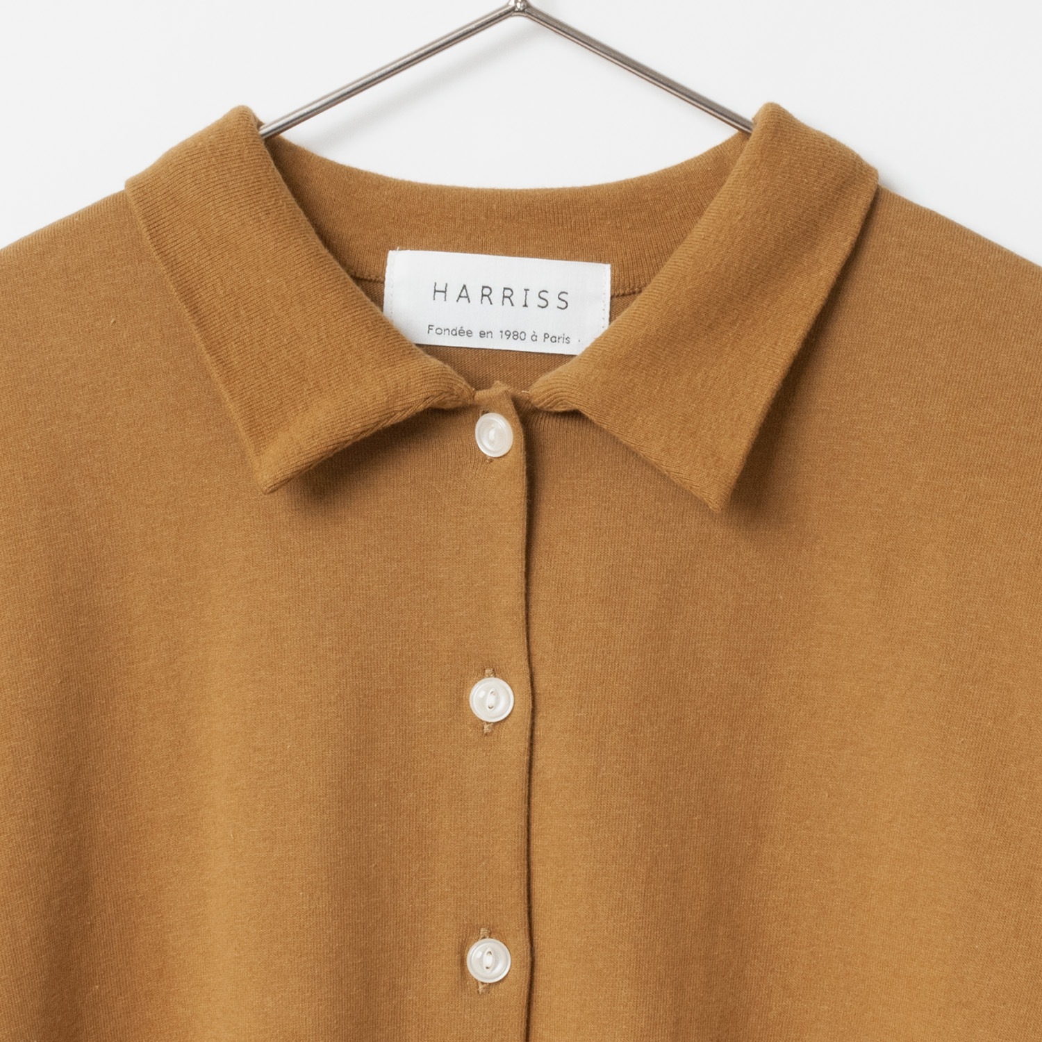 [Harriss] Half sleeve collared cardigan