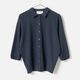 [Harriss] Half sleeve collared cardigan
