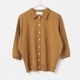 [Harriss] Half sleeve collared cardigan