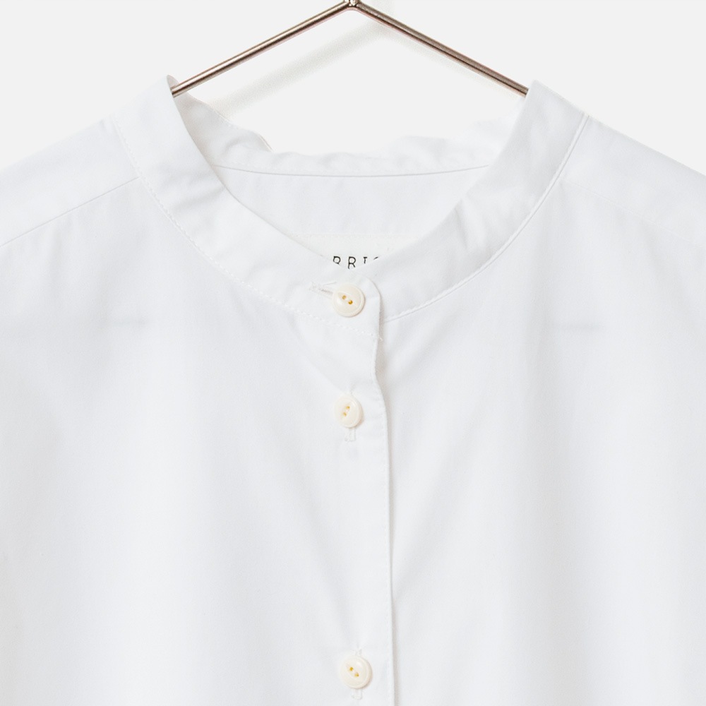 [Harriss] Band-collar long shirt_Off white(02)
