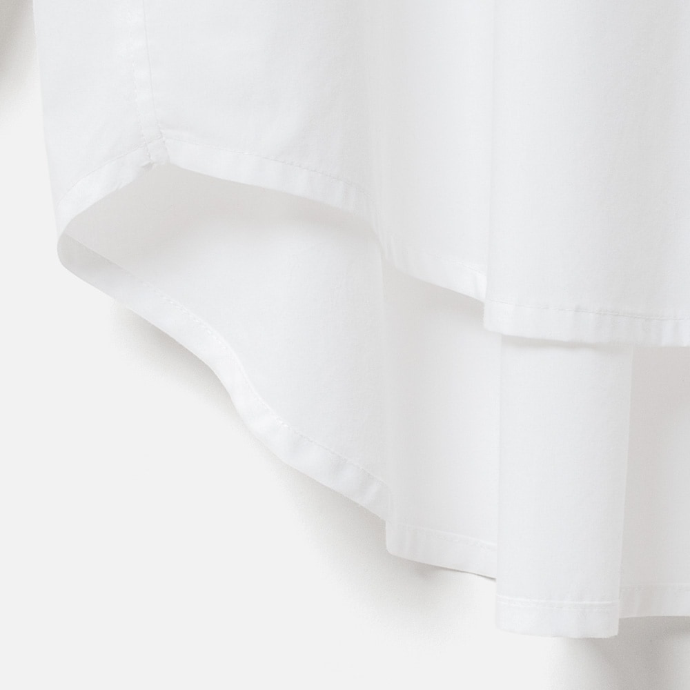 [Harriss] Band-collar long shirt_Off white(02)