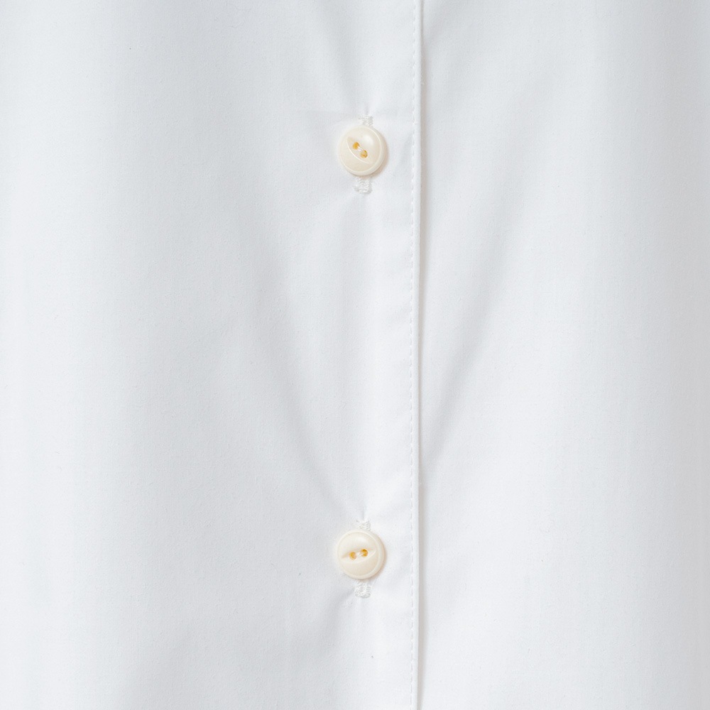 [Harriss] Band-collar long shirt_Off white(02)