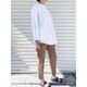 [Harriss] Band-collar long shirt_Off white(02)