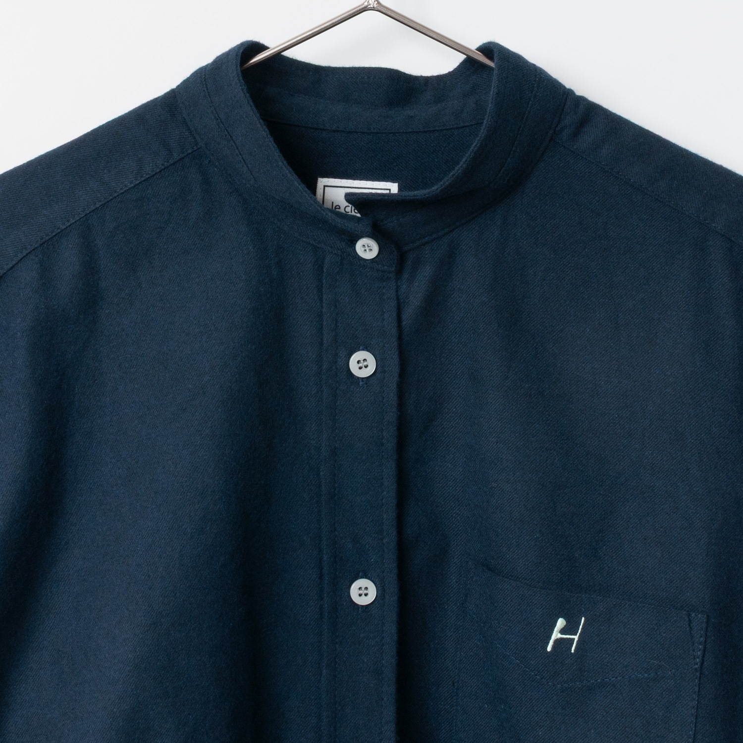 [le ciel de HARRISS] Short point embroidery shirt