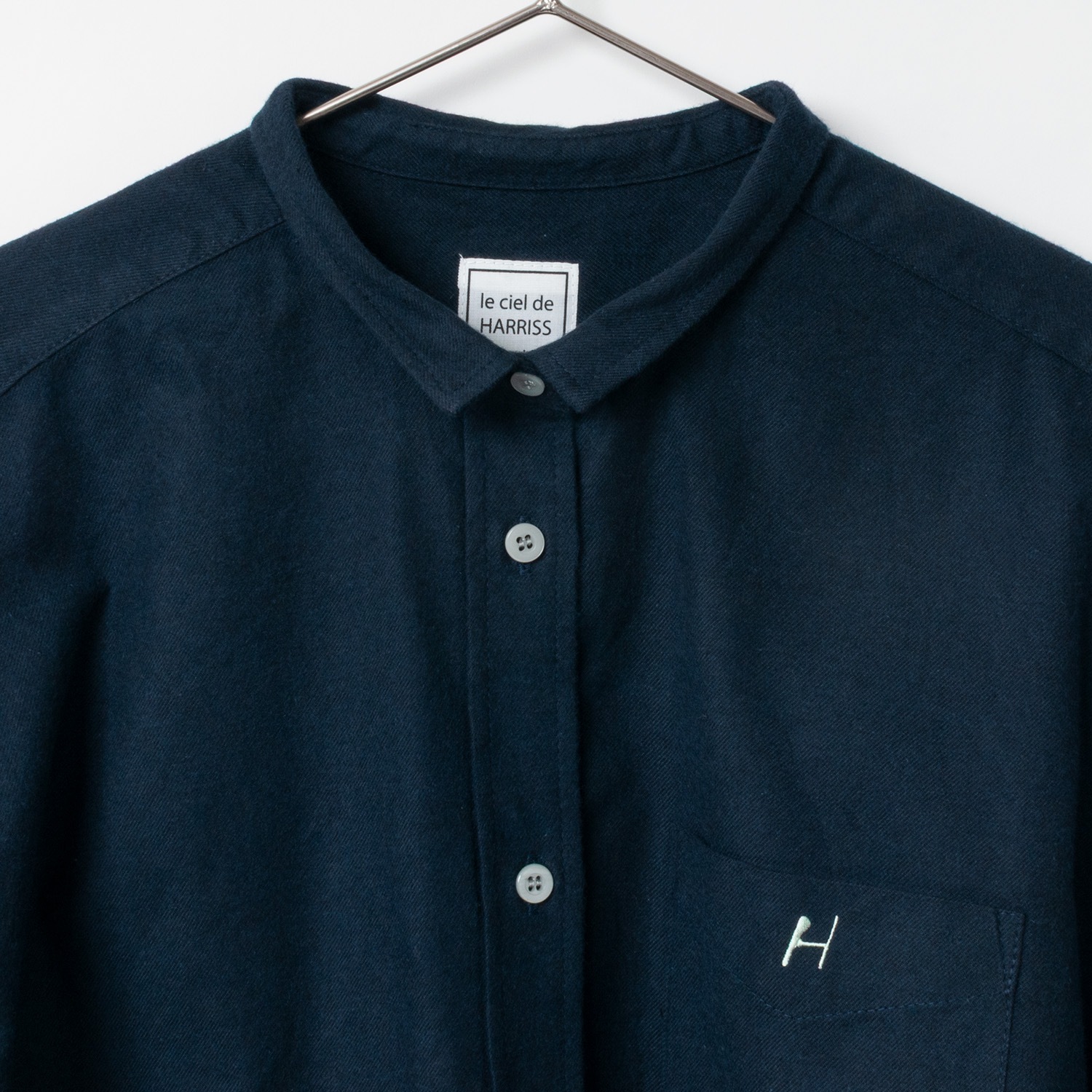 [le ciel de HARRISS] Short point embroidery shirt