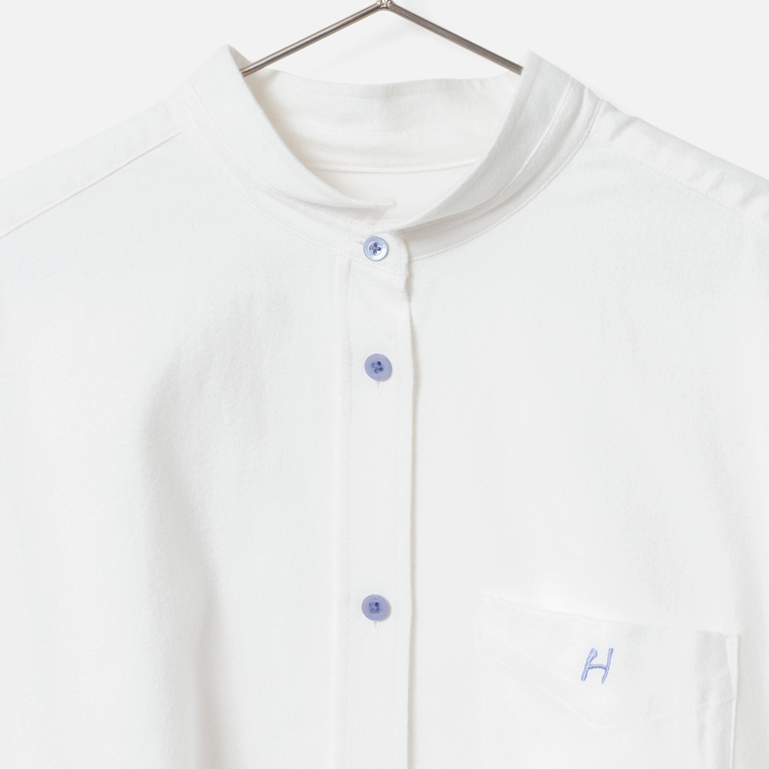 [le ciel de HARRISS] Short point embroidery shirt