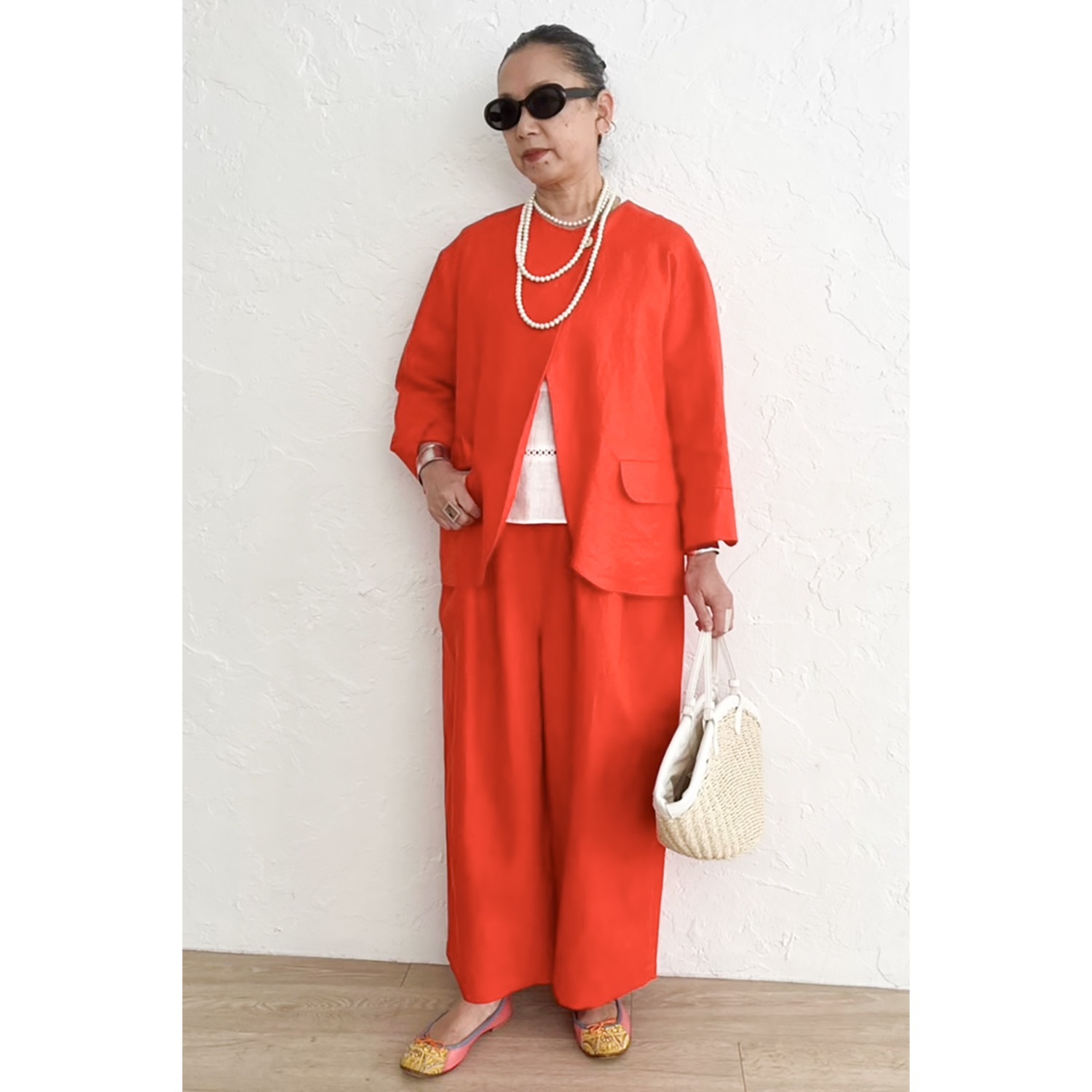 [Harriss �� Keiko Okamoto] No Collar Cardigan Blouson_Bordeaux(20)