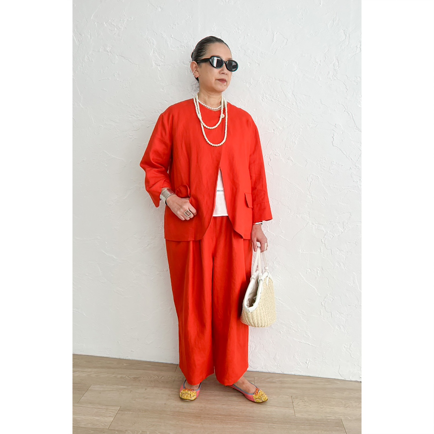 [Harriss �� Keiko Okamoto] No Collar Cardigan Blouson_Bordeaux(20)