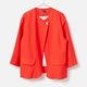 [Harriss �� Keiko Okamoto] No Collar Cardigan Blouson_Bordeaux(20)