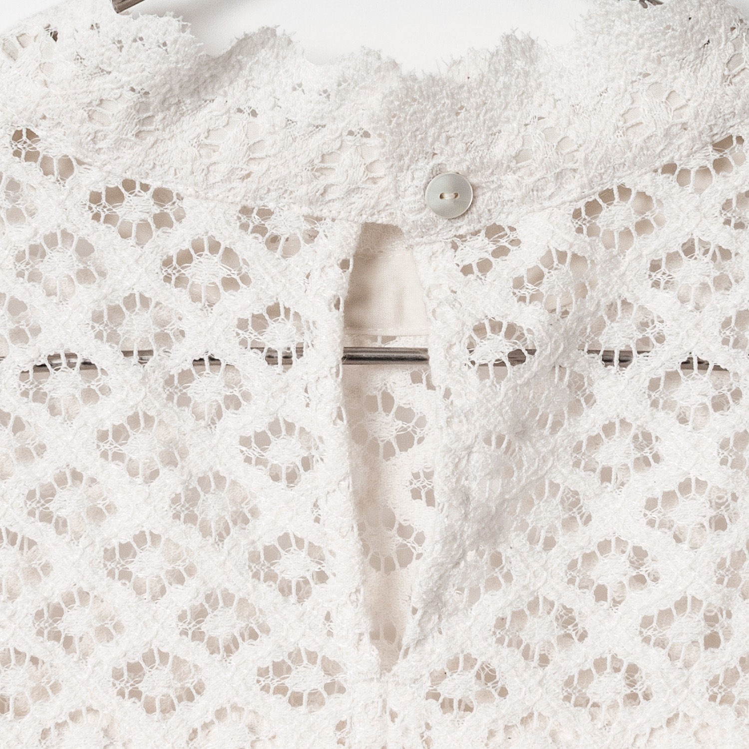 [Harriss �� Keiko Okamoto] Organic Cotton Ruffle Lace Blouse_Ecru(03)