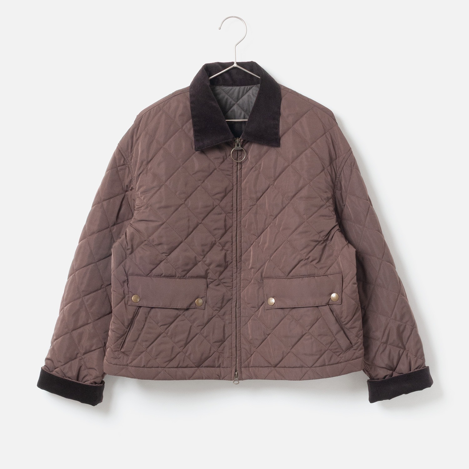 [le ciel de HARRISS] Quilted Outdoor Jacket_Brown(71)