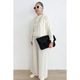 [Harriss �� Keiko Okamoto] Organic Cotton Wide Flared Pants_Ecru(03)