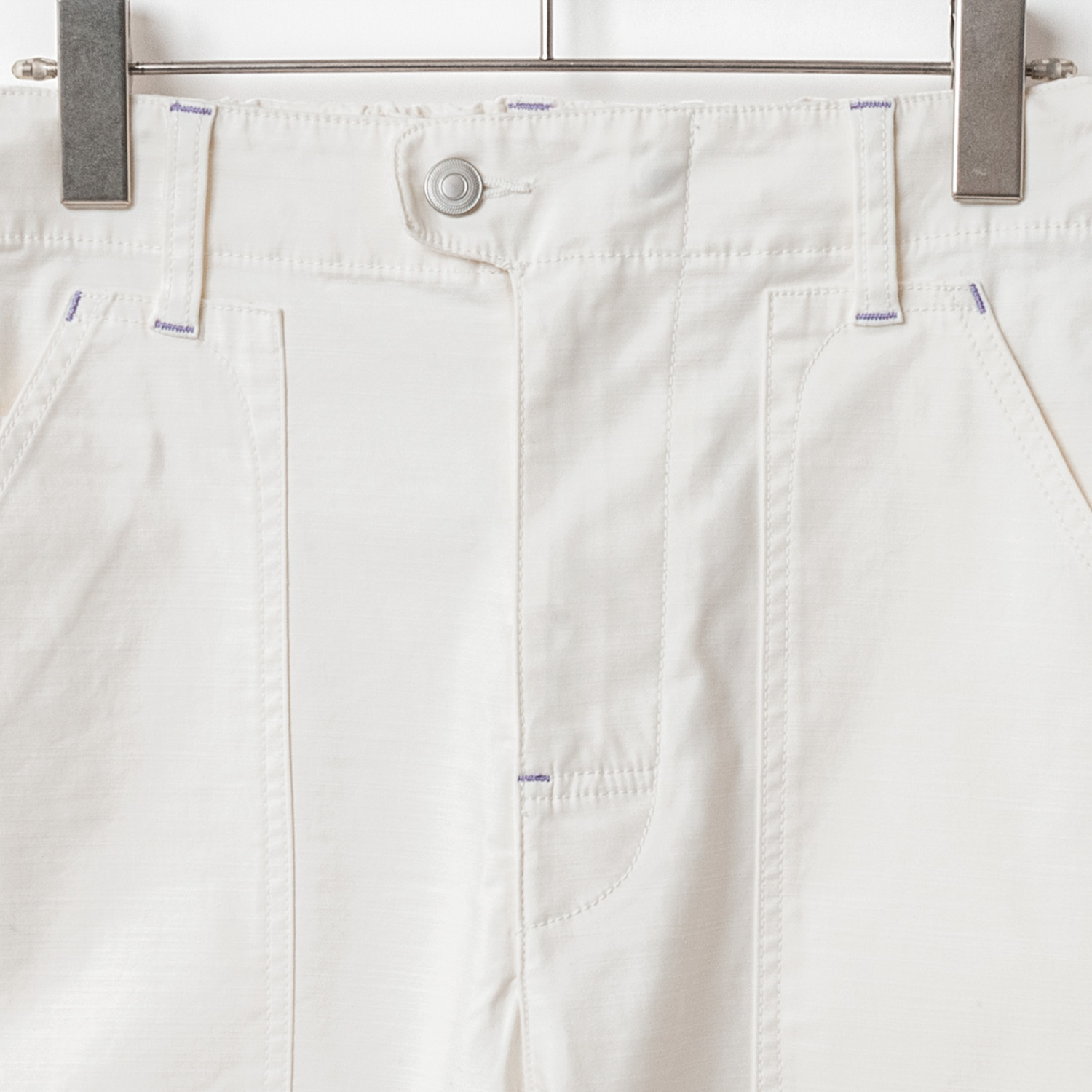 [RaPPELER] Back Satin Stretch Pants_White(01)