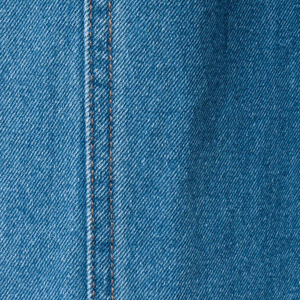 [le ciel de HARRISS] Twisted seam wide denim_Sax blue(52)