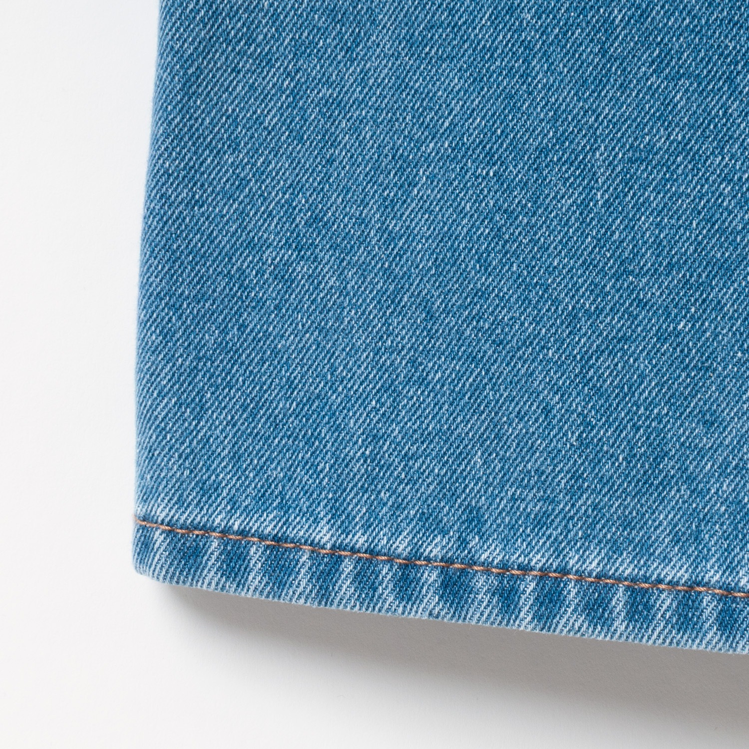 [le ciel de HARRISS] Twisted seam wide denim_Sax blue(52)